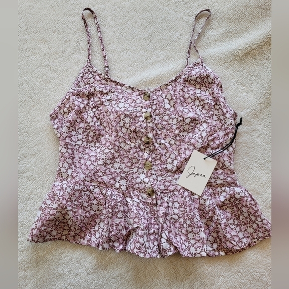 Japna Tops - Japna Pink Camisol Type Top with Adjustable Straps Women's Size Medium